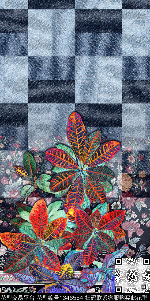 纹理小碎花中老年数码印花华亿平台下载（图片编号: 1346554） - 瓦栏（Walan）