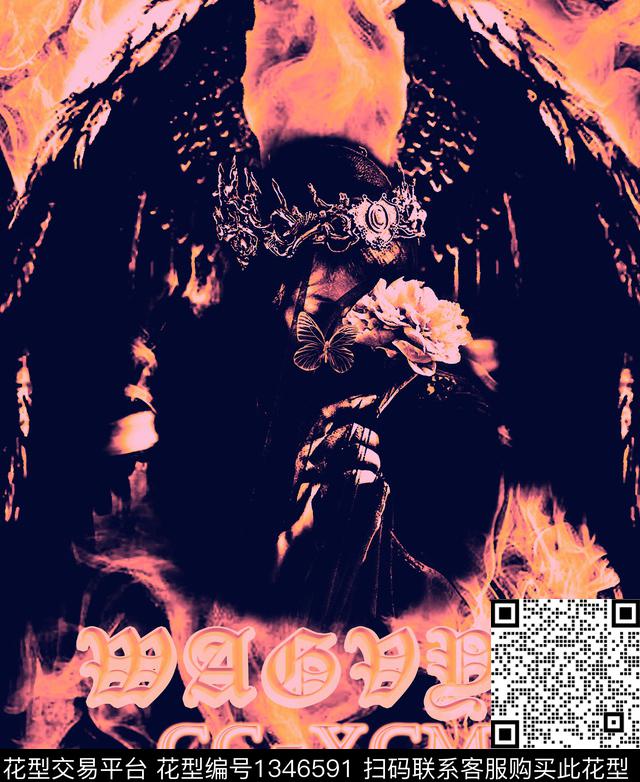 嘻哈定位花街头数码印花华亿平台下载（图片编号: 1346591） - 瓦栏（Walan）