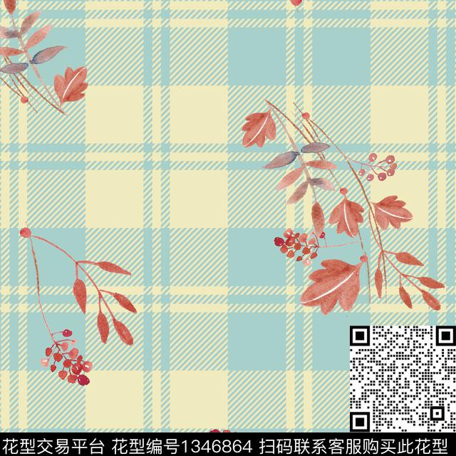 绿植树叶数码华亿平台花卉数码印花华亿平台下载（图片编号: 1346864） - 瓦栏（Walan）