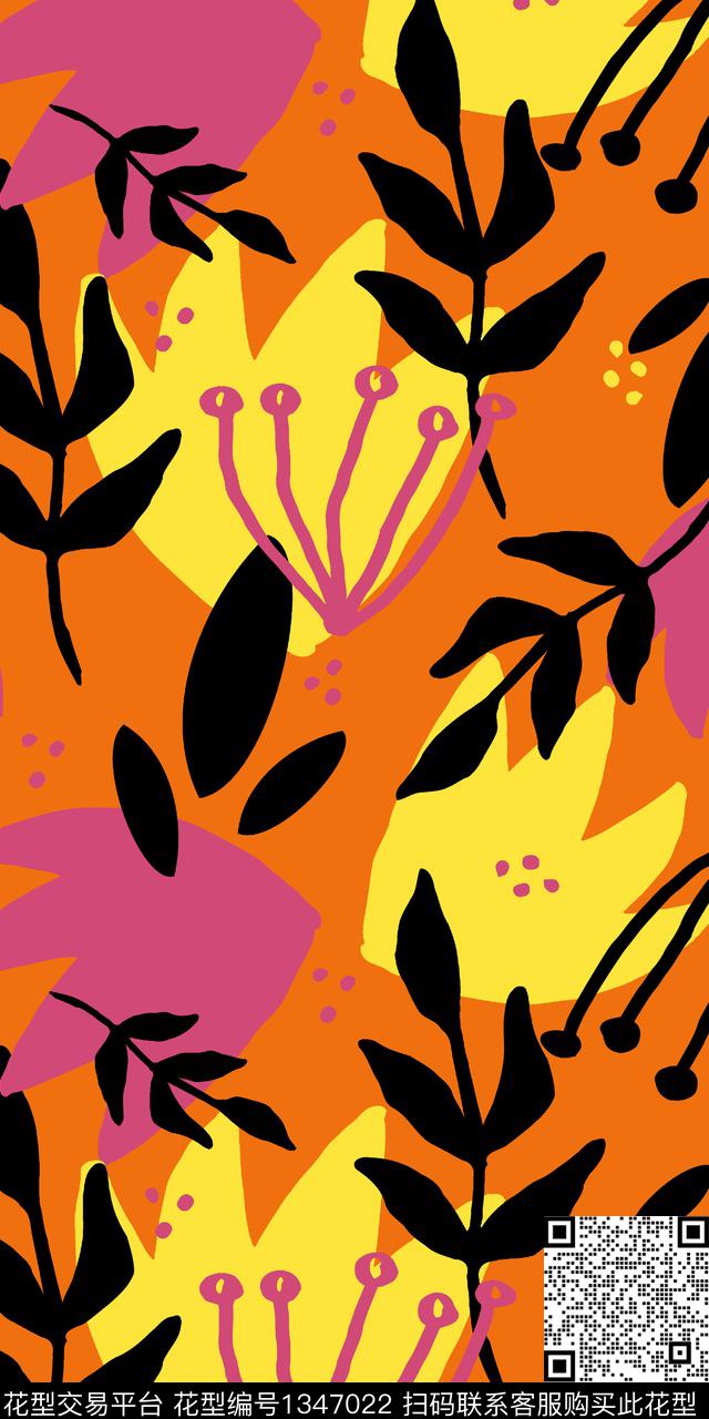 炫彩四叶草佩斯利传统印花华亿平台下载（图片编号: 1347022） - 瓦栏（Walan）