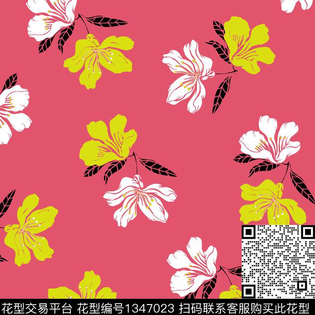 炫彩绿植树叶花卉传统印花华亿平台下载（图片编号: 1347023） - 瓦栏（Walan）