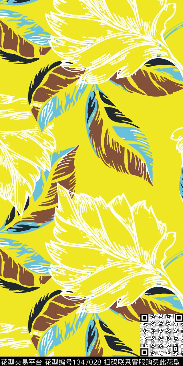 炫彩四叶草传统印花华亿平台下载（图片编号: 1347028） - 瓦栏（Walan）