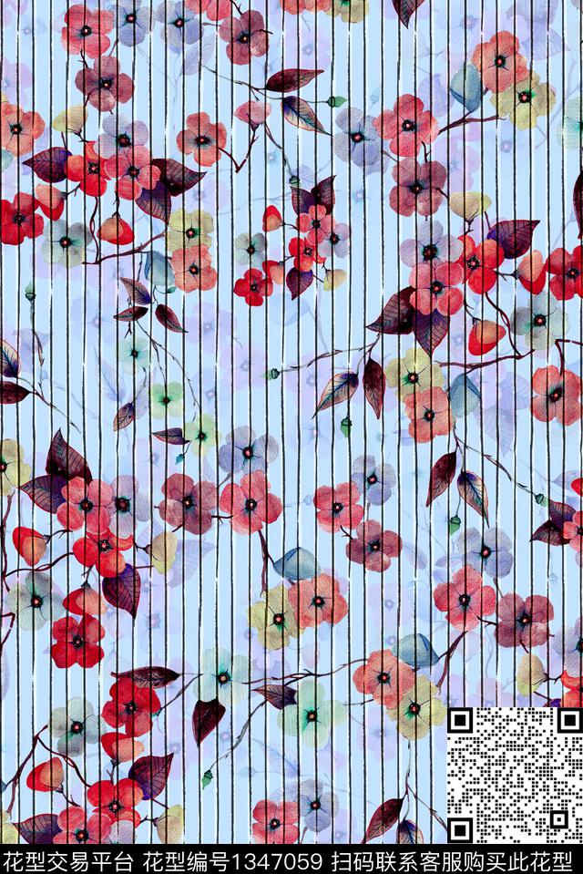 民族花卉民族风数码印花华亿平台下载（图片编号: 1347059） - 瓦栏（Walan）