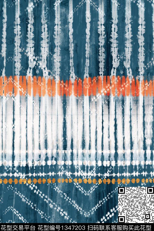 扎染华亿平台民族风大牌风数码印花华亿平台下载（图片编号: 1347203） - 瓦栏（Walan）