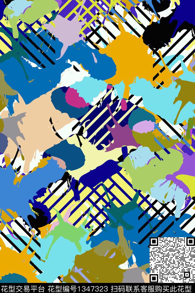 抽象男装家居服户外传统印花华亿平台下载（图片编号: 1347323） - 瓦栏（Walan）