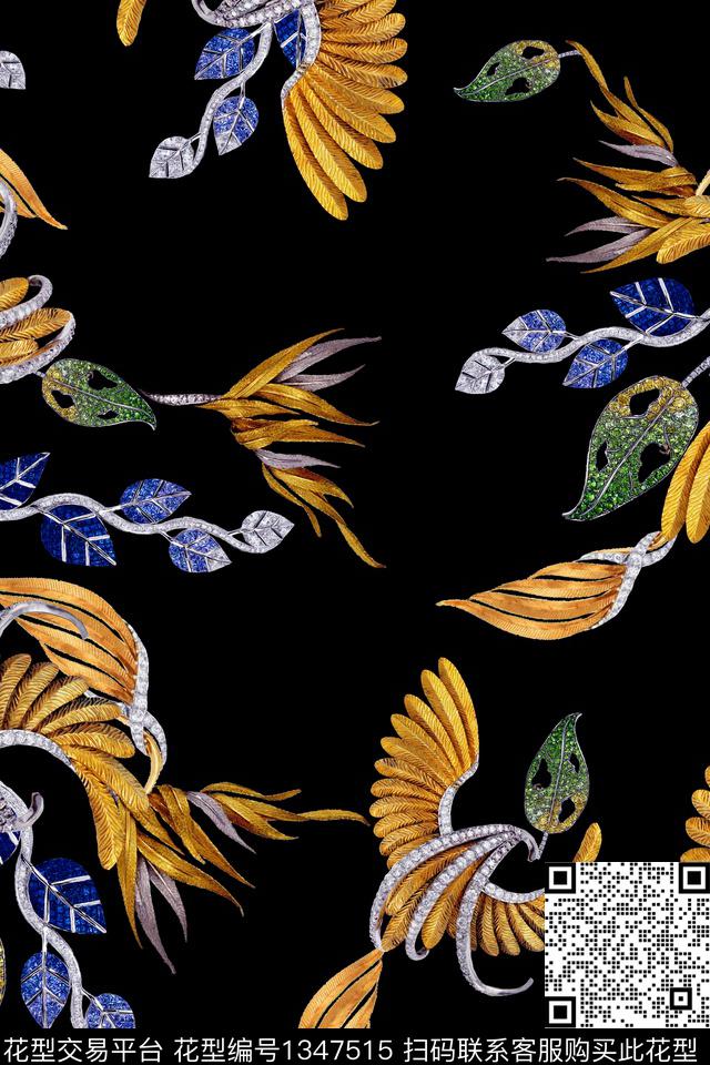 链条抽象真丝数码印花华亿平台下载（图片编号: 1347515） - 瓦栏（Walan）