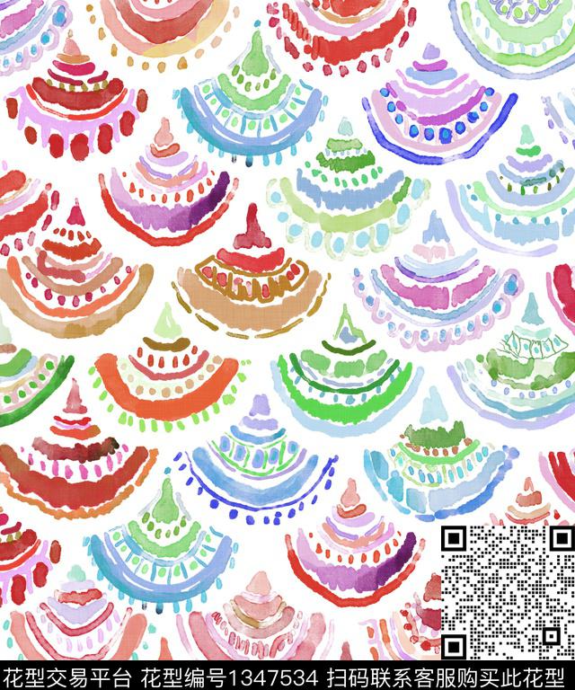 数码华亿平台波西米亚小碎花数码印花华亿平台下载（图片编号: 1347534） - 瓦栏（Walan）