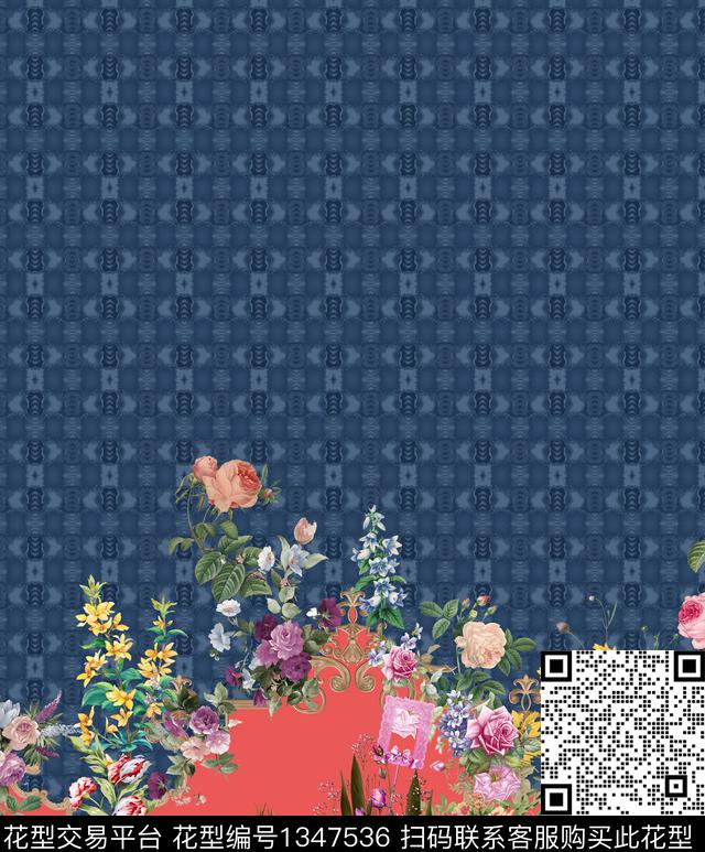 数码华亿平台花卉波西米亚数码印花华亿平台下载（图片编号: 1347536） - 瓦栏（Walan）