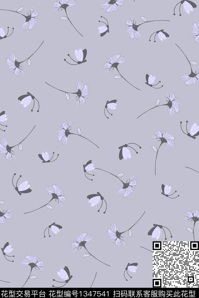 花卉小雏菊小碎花数码印花华亿平台下载（图片编号: 1347541） - 瓦栏（Walan）