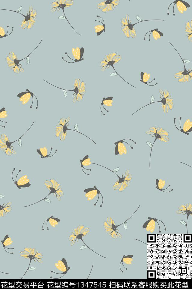 花卉小碎花传统印花华亿平台下载（图片编号: 1347545） - 瓦栏（Walan）