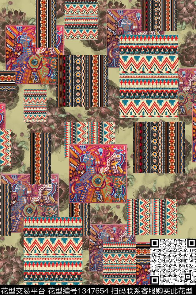 连衣裙女装真丝数码印花华亿平台下载（图片编号: 1347654） - 瓦栏（Walan）