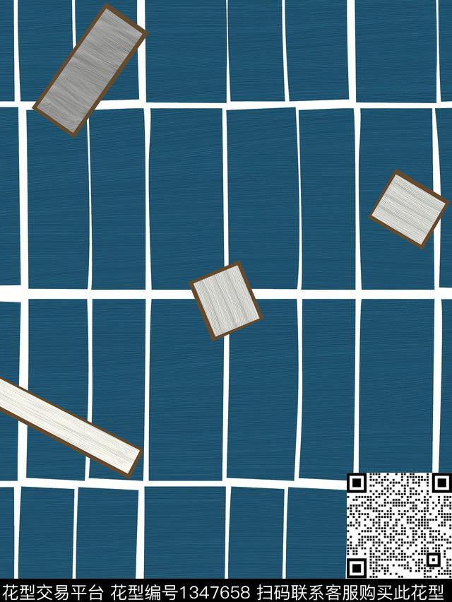 几何大牌风小清新数码印花华亿平台下载（图片编号: 1347658） - 瓦栏（Walan）