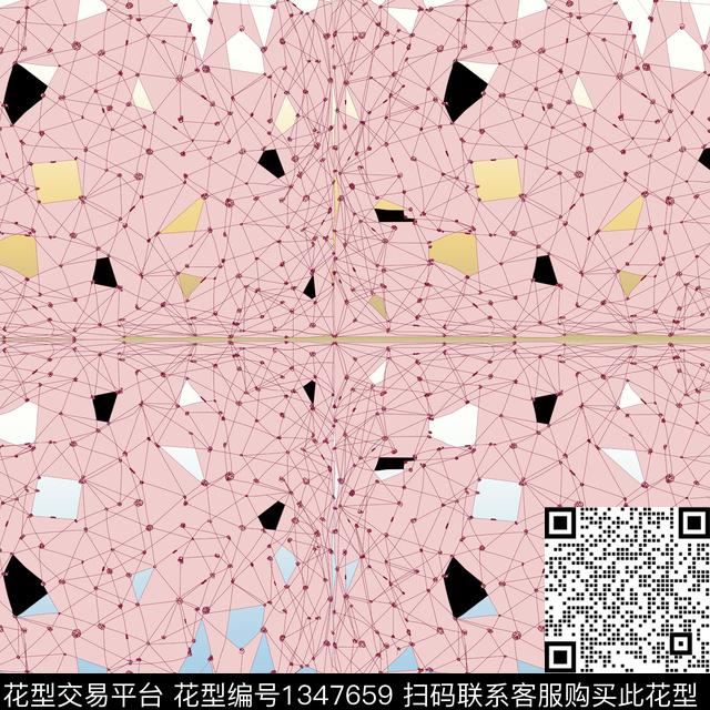 几何大牌风小清新传统印花华亿平台下载（图片编号: 1347659） - 瓦栏（Walan）