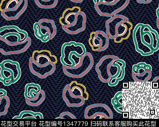 绿植树叶抽象花卉男装传统印花华亿平台下载（图片编号: 1347779） - 瓦栏（Walan）