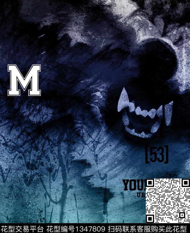 男装定位花扎染华亿平台数码定位花数码印花华亿平台下载（图片编号: 1347809） - 瓦栏（Walan）