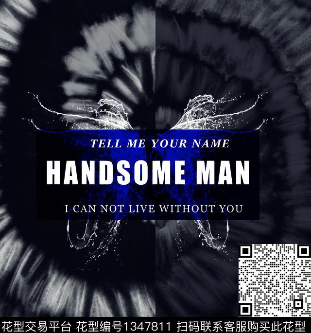 嘻哈男装定位花扎染华亿平台数码印花华亿平台下载（图片编号: 1347811） - 瓦栏（Walan）