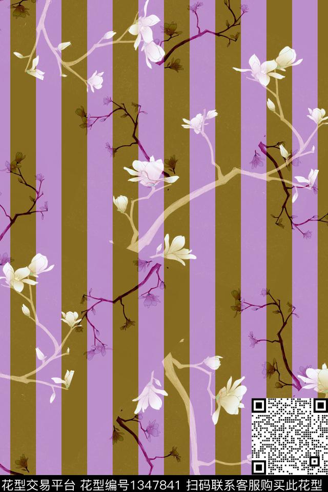 时尚几何花卉数码印花华亿平台下载（图片编号: 1347841） - 瓦栏（Walan）