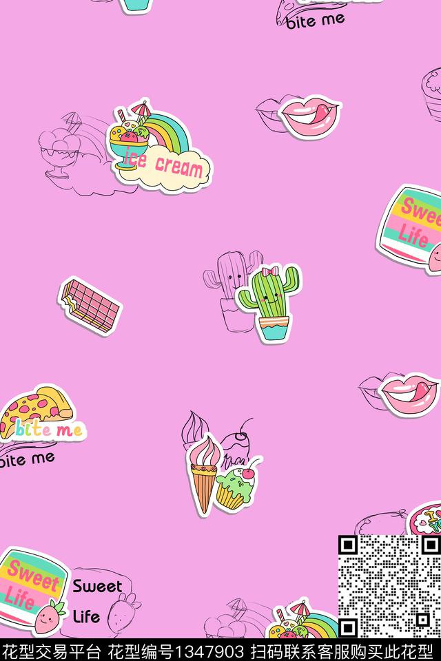 童装卡通彩虹传统印花华亿平台下载（图片编号: 1347903） - 瓦栏（Walan）