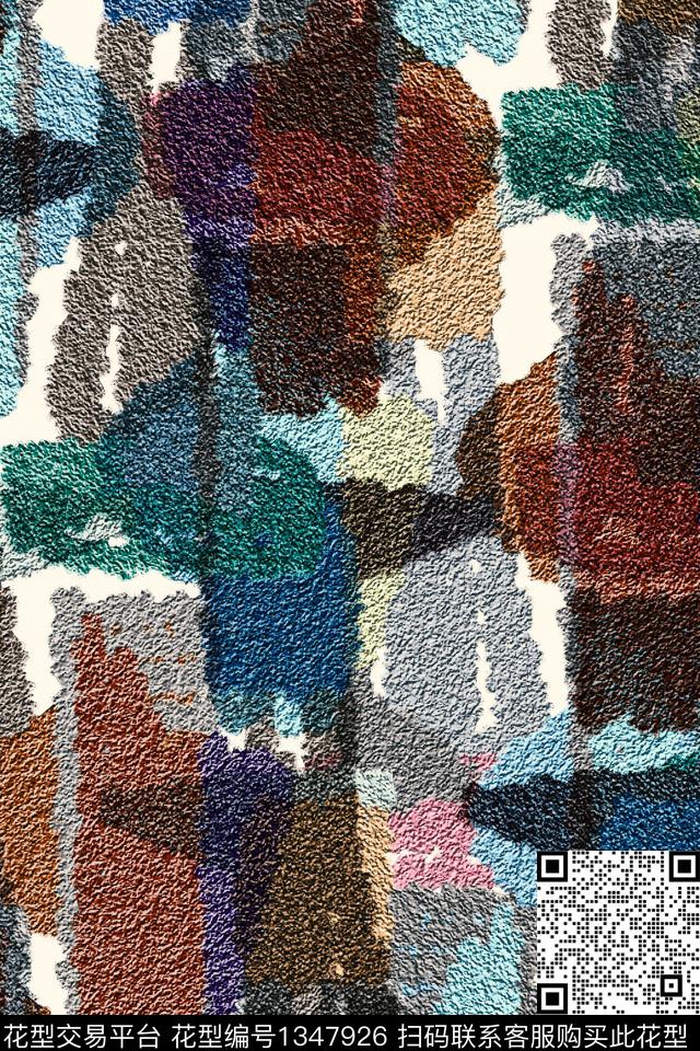 抽象男装家居服户外数码印花华亿平台下载（图片编号: 1347926） - 瓦栏（Walan）