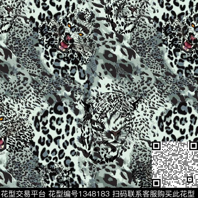 豹纹凶猛老虎数码印花华亿平台下载（图片编号: 1348183） - 瓦栏（Walan）