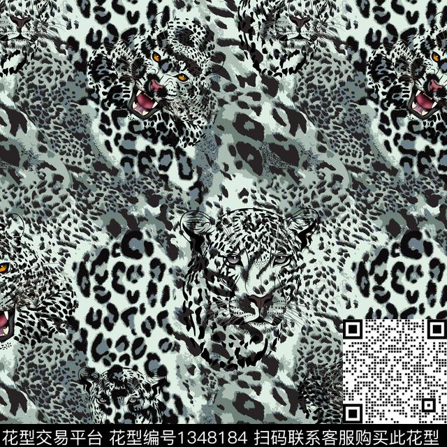 豹纹凶猛老虎数码印花华亿平台下载（图片编号: 1348184） - 瓦栏（Walan）