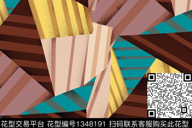 几何潮牌大牌风数码印花华亿平台下载（图片编号: 1348191） - 瓦栏（Walan）