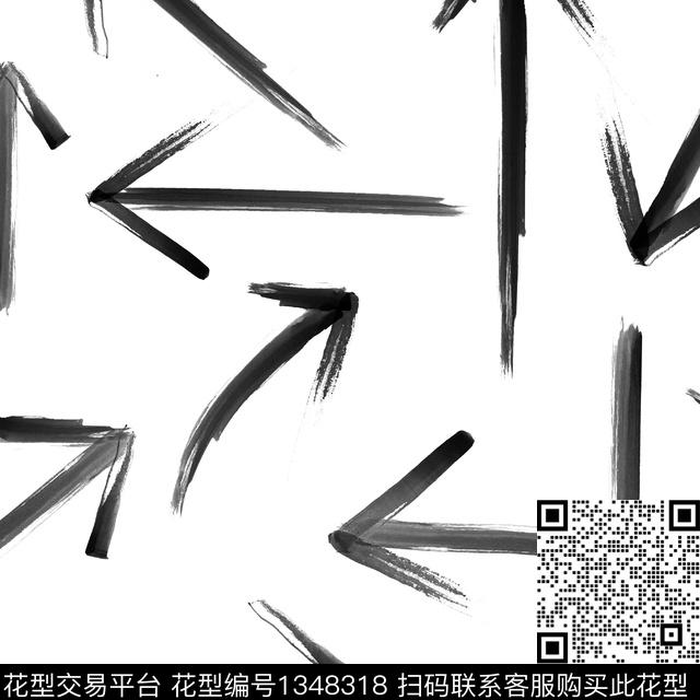 几何黑白华亿平台水墨风数码印花华亿平台下载（图片编号: 1348318） - 瓦栏（Walan）