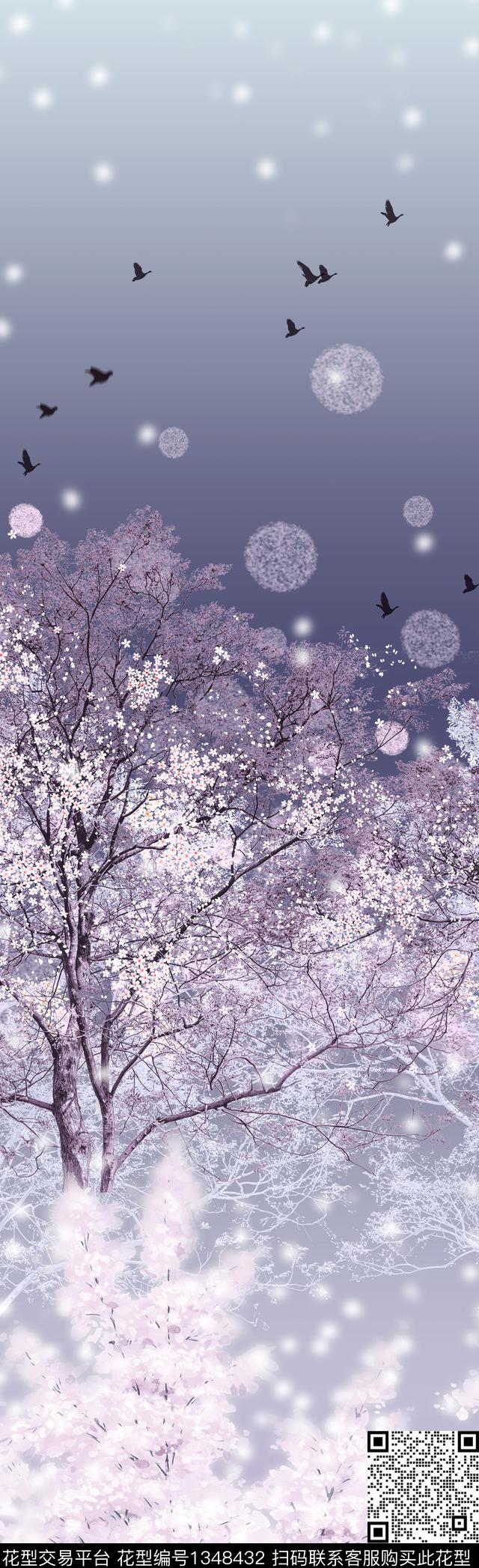 树林数码华亿平台风景景观数码印花华亿平台下载（图片编号: 1348432） - 瓦栏（Walan）