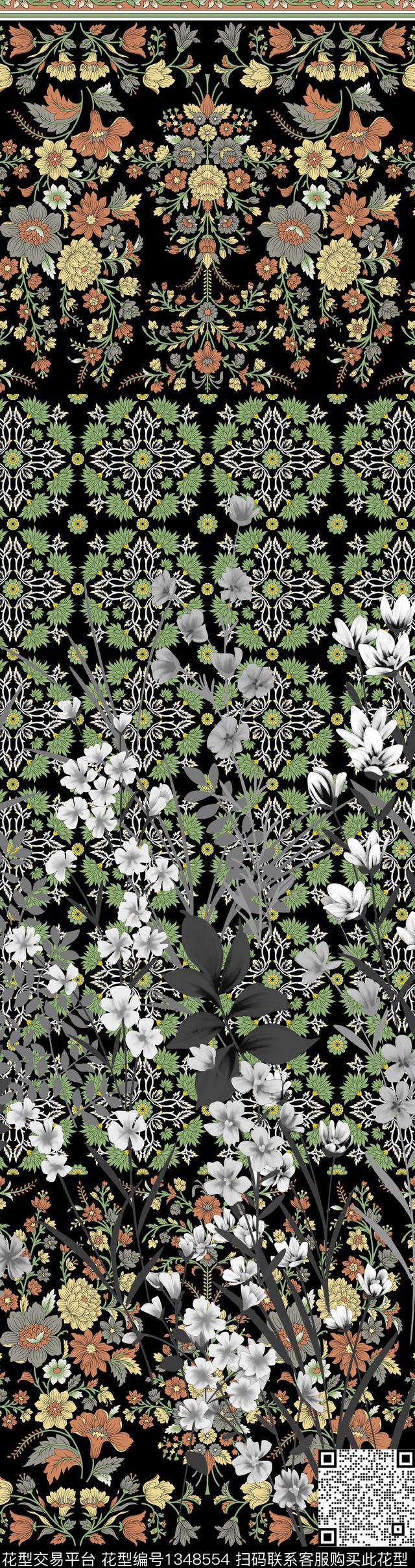 时尚花卉小碎花数码印花华亿平台下载（图片编号: 1348554） - 瓦栏（Walan）