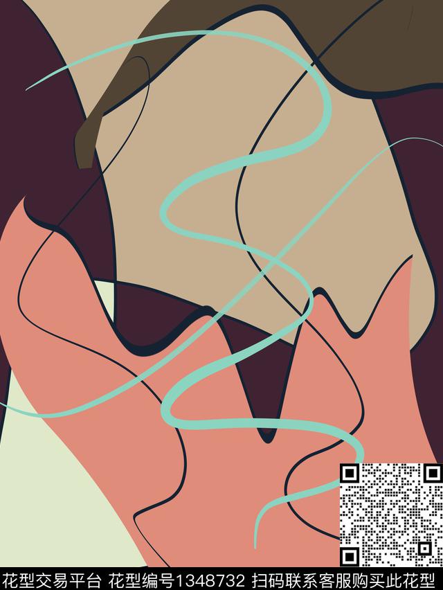 艺术迷幻传统印花华亿平台下载（图片编号: 1348732） - 瓦栏（Walan）