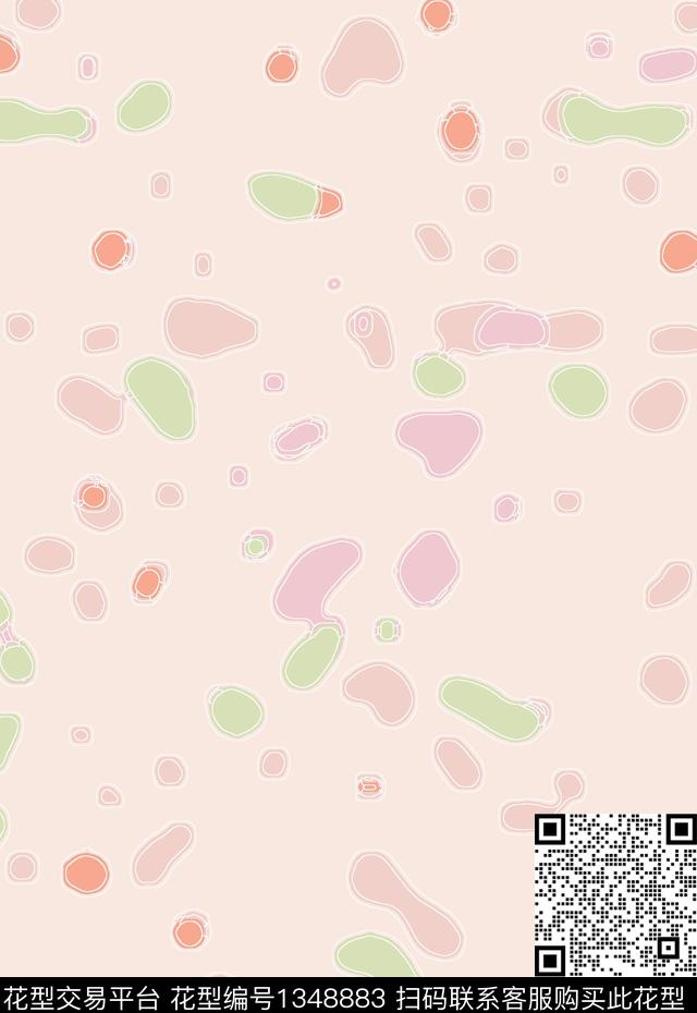 绿植树叶抽象花卉男装传统印花华亿平台下载（图片编号: 1348883） - 瓦栏（Walan）