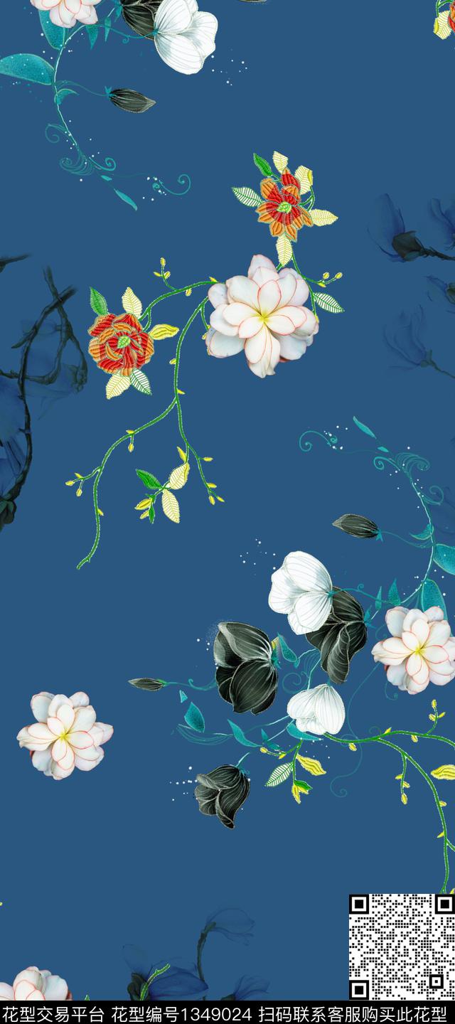 香云纱旗袍中国风数码印花华亿平台下载（图片编号: 1349024） - 瓦栏（Walan）