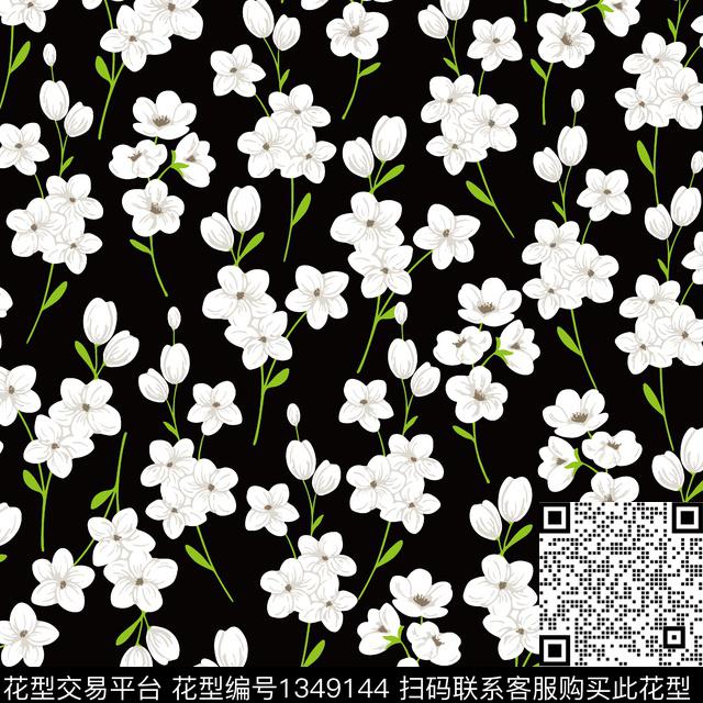 花瓣春夏华亿平台大牌风传统印花华亿平台下载（图片编号: 1349144） - 瓦栏（Walan）