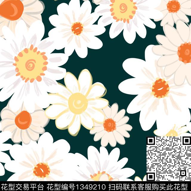 花卉大牌风年轻女性传统印花华亿平台下载（图片编号: 1349210） - 瓦栏（Walan）