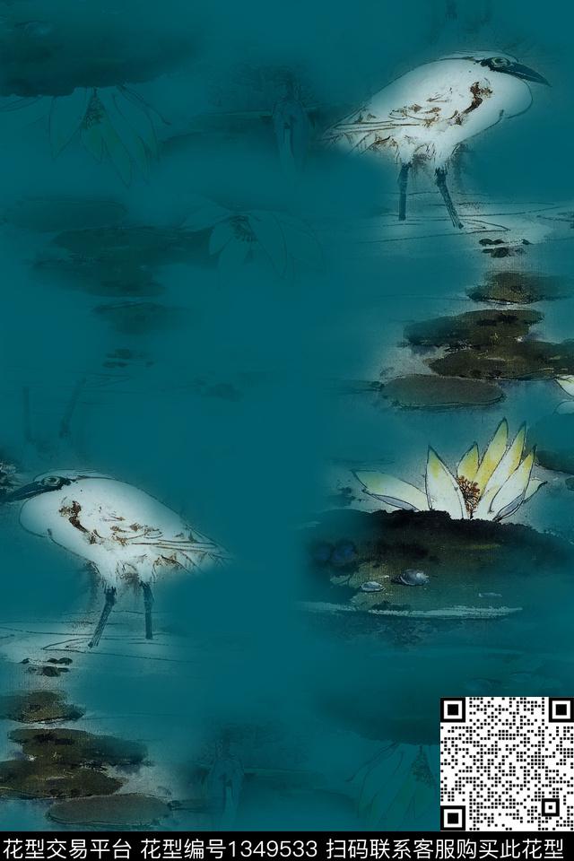 香云纱旗袍中国风数码印花华亿平台下载（图片编号: 1349533） - 瓦栏（Walan）