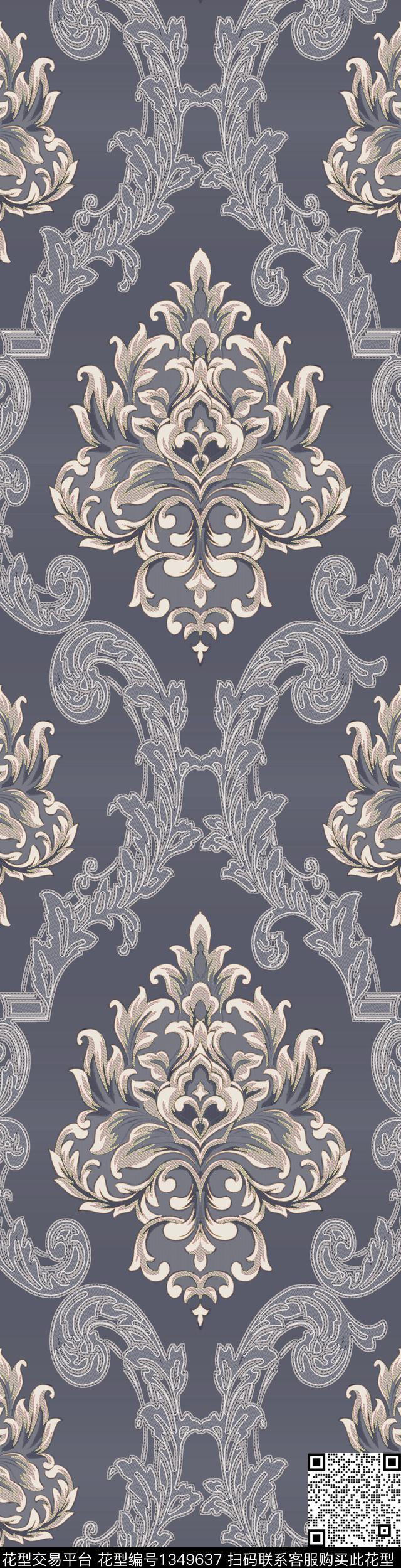 数码华亿平台民族风复古数码印花华亿平台下载（图片编号: 1349637） - 瓦栏（Walan）