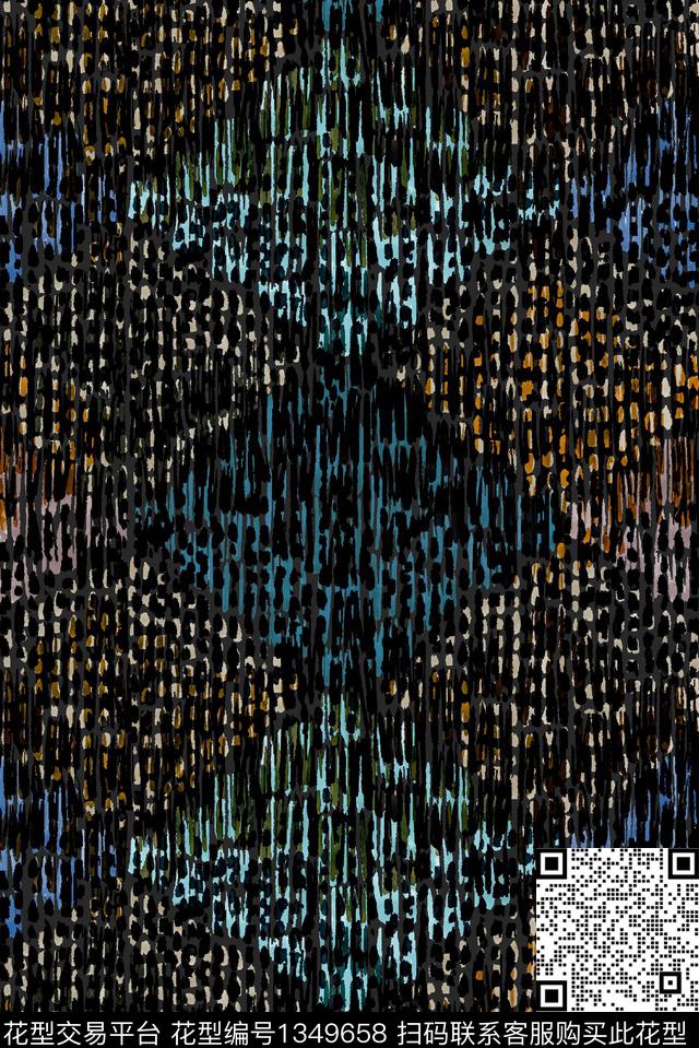 几何线条大牌风数码印花华亿平台下载（图片编号: 1349658） - 瓦栏（Walan）