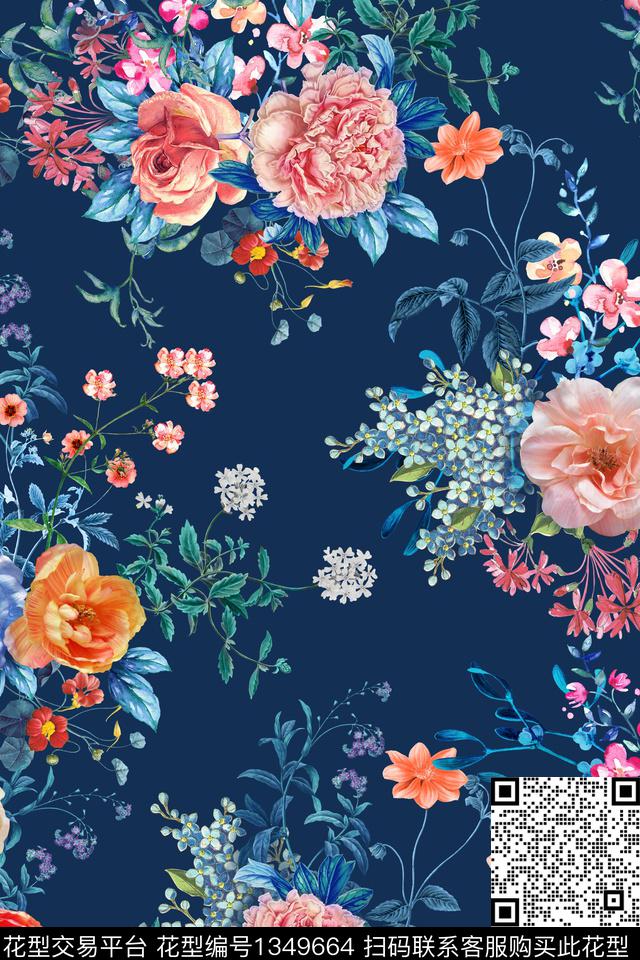 床品女装花卉数码印花华亿平台下载（图片编号: 1349664） - 瓦栏（Walan）