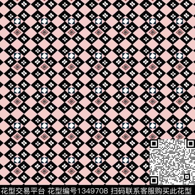 几何大牌风小清新传统印花华亿平台下载（图片编号: 1349708） - 瓦栏（Walan）