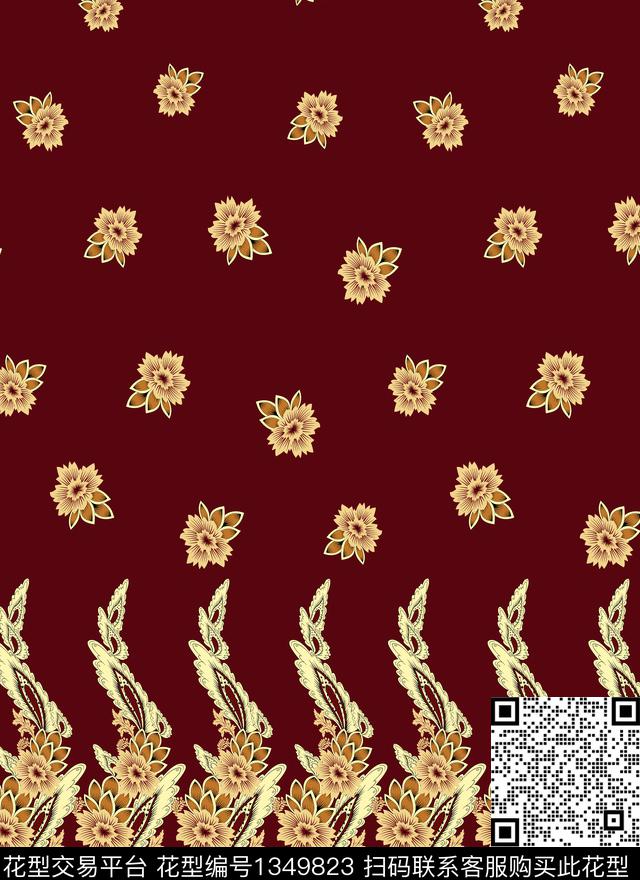 定位花女装民族风传统印花华亿平台下载（图片编号: 1349823） - 瓦栏（Walan）