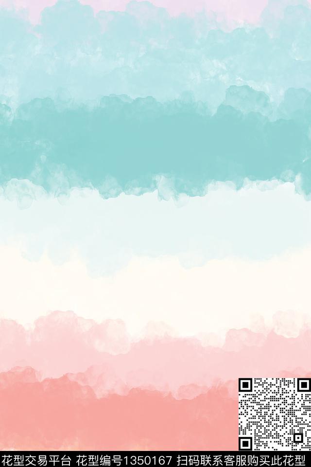 肌理渐变水彩数码印花华亿平台下载（图片编号: 1350167） - 瓦栏（Walan）
