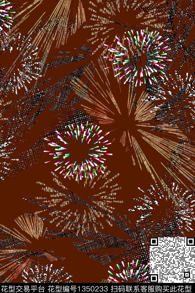 几何肌理抽象数码印花华亿平台下载（图片编号: 1350233） - 瓦栏（Walan）