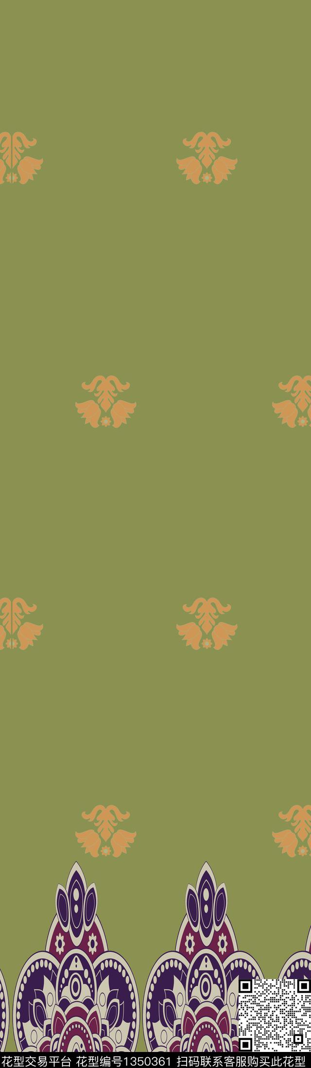 花卉大牌风大花传统印花华亿平台下载（图片编号: 1350361） - 瓦栏（Walan）