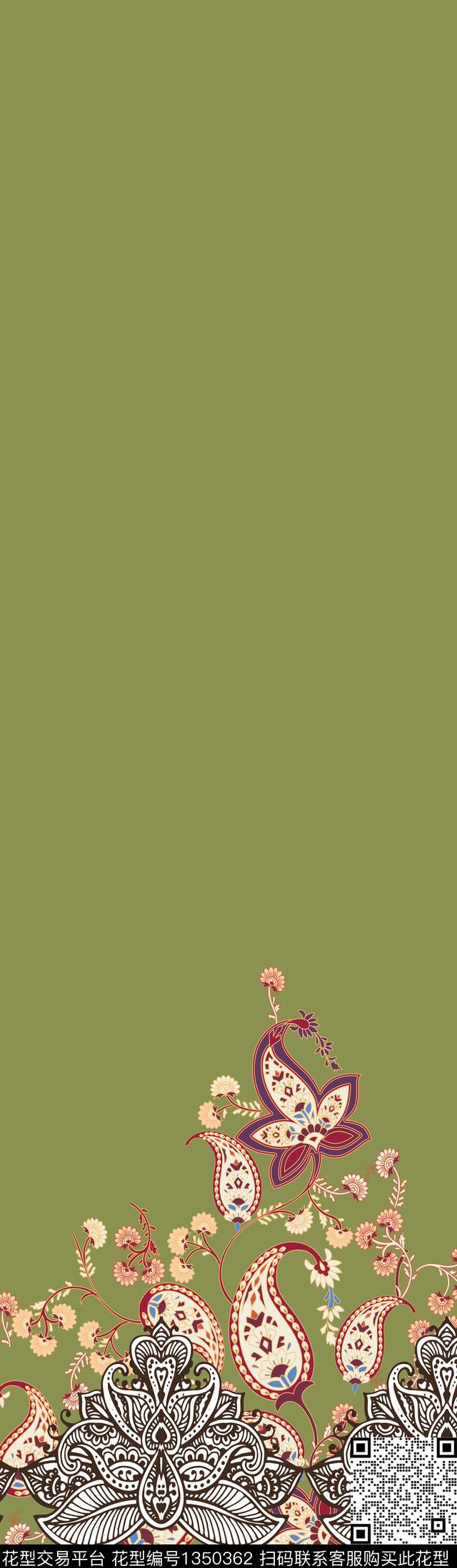 花卉大牌风大花传统印花华亿平台下载（图片编号: 1350362） - 瓦栏（Walan）