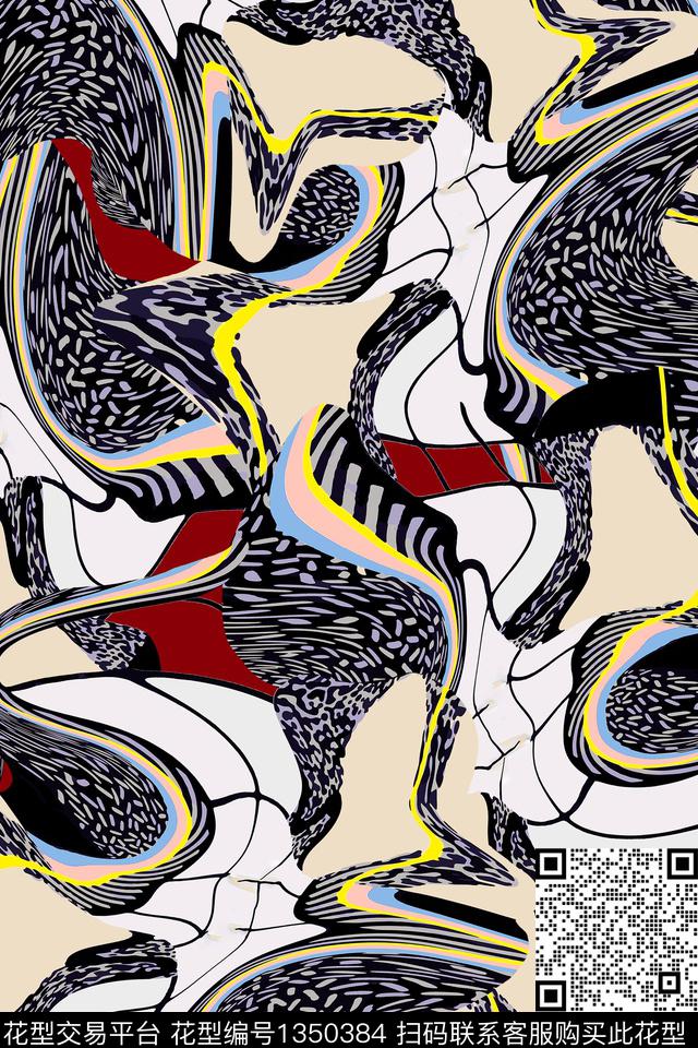 几何纹理动物纹传统印花华亿平台下载（图片编号: 1350384） - 瓦栏（Walan）