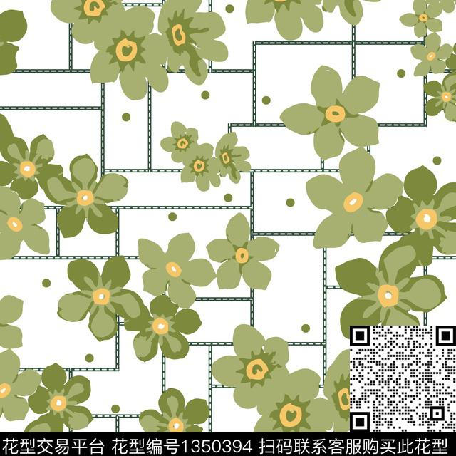 格子休闲几何波点传统印花华亿平台下载（图片编号: 1350394） - 瓦栏（Walan）