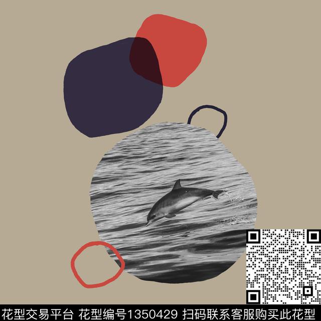 几何动物手绘数码印花华亿平台下载（图片编号: 1350429） - 瓦栏（Walan）