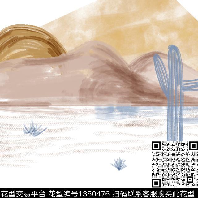 大牌风抽象手绘数码印花华亿平台下载（图片编号: 1350476） - 瓦栏（Walan）