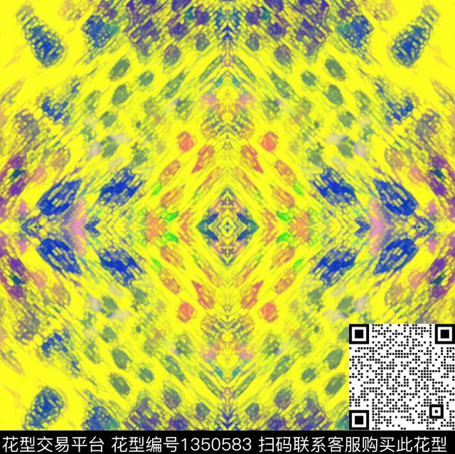 豹纹动物纹手绘数码印花华亿平台下载（图片编号: 1350583） - 瓦栏（Walan）