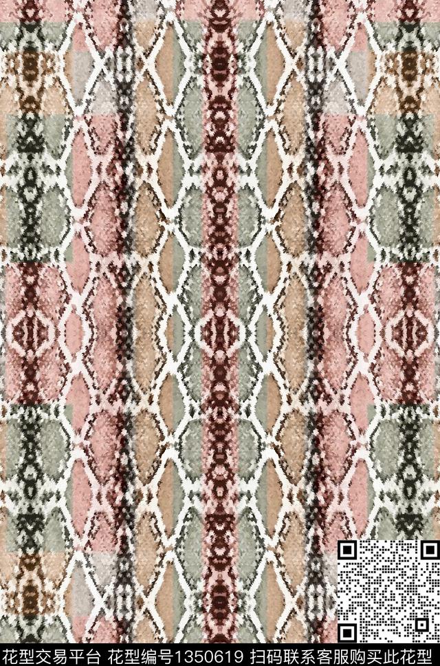 豹纹动物纹手绘数码印花华亿平台下载（图片编号: 1350619） - 瓦栏（Walan）